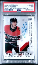 2022 Premier 2003-04 Rookie Autograph Patch Lukas Reichel #SRRLR '03 52/99 PSA 7