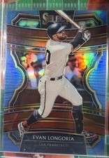 2020 Panini Select - Evan Longoria #34 Carolina Blue Prizm /35