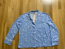 Badgley Mischka NWT PJ Top Star Print Blue Size XL