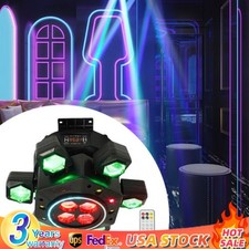 120W RGBW Stage Lights 6 Arms DJ Laser Light For Party Disco Club Bar w/ Remote