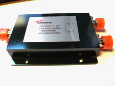 ANDREW 2-WAY LOW POWER SPLITTER 300-500 MHZ. TYPE AE04J-A1312. NOS