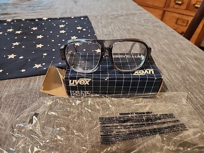UVEX CLEAR LENS Shooting EyePro Glasses ANSI Z87 Pro Spec~5 1/2 Work Safety Vint