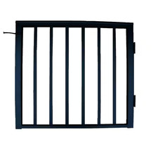 36 in X 42 In. Textured Black Pre-Built Aluminum Single-Panel Gate