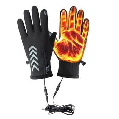 Beheizte Handschuhe Rutschfest Winddicht Heizhandschuhe für Motorrad und Arbeit