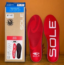 SOLE Active Wide Medium Insoles, Orthotic Arch Support Inserts, Men 10/Women 12