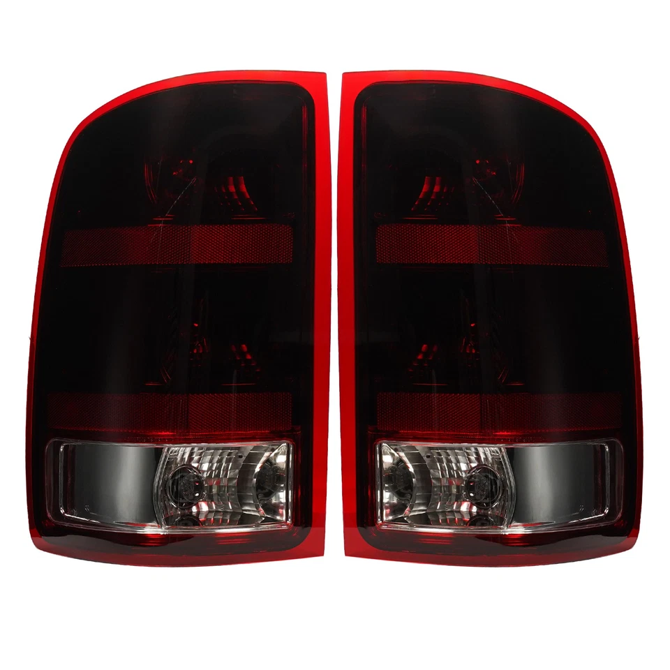 Upgrade Tail Lights For 2007-2013 GMC Sierra 1500 Smoke Brake Lamps Left+Right - Image 2 of 4