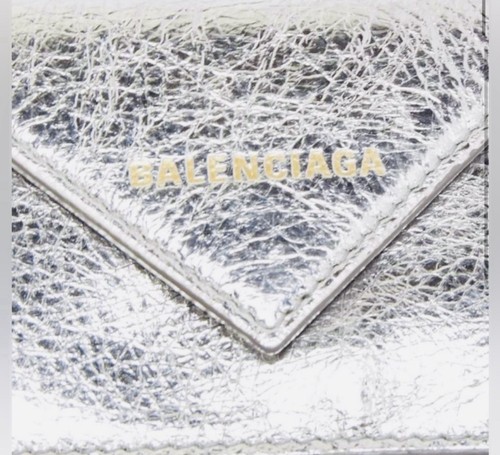 Balenciaga Silver Leather Mini Papier Wallet, EUC - Picture 3 of 10