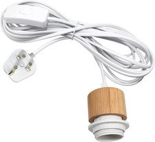 Plug in Pendant Light Cord Fitting, 5M Light Cable with Switch and Plug, E27 La
