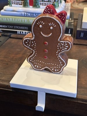 NEW Pottery Barn Brass Ms. Spice Gingerbread Stocking Holder