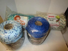 Lot of 4 Multi Colored Macrame Maxi-Cord Braided Polypropylene 6MM 100 Yards New