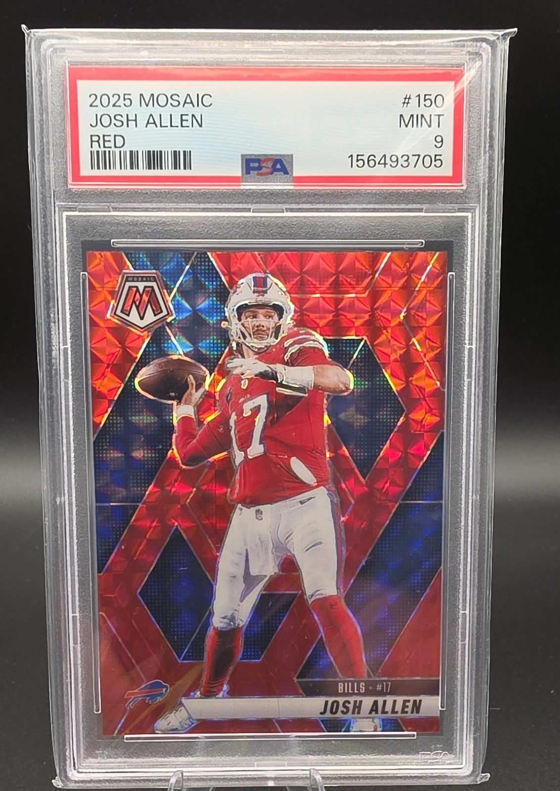 2025 Panini Mosaic - Josh Allen #150 Red Mosaic Prizm