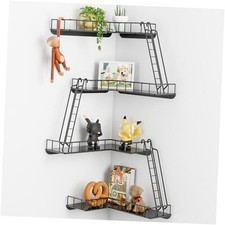 Fire Escape Wall Shelf - Modern City 4-Tier A.black Fire Escape Wall Shelf