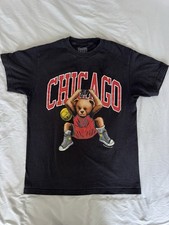 Chinatown Market Chicago Basketball Bear Men's Medium Black T-Shirt Made in USA