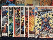 DC Comics The Adventures of Superman #468-473 478 Lot Copper Age Boarded