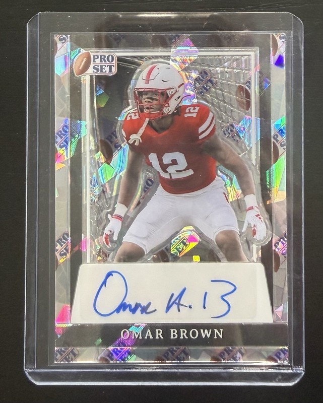 2024 Pro Set Football Omar Brown 1/1 Auto