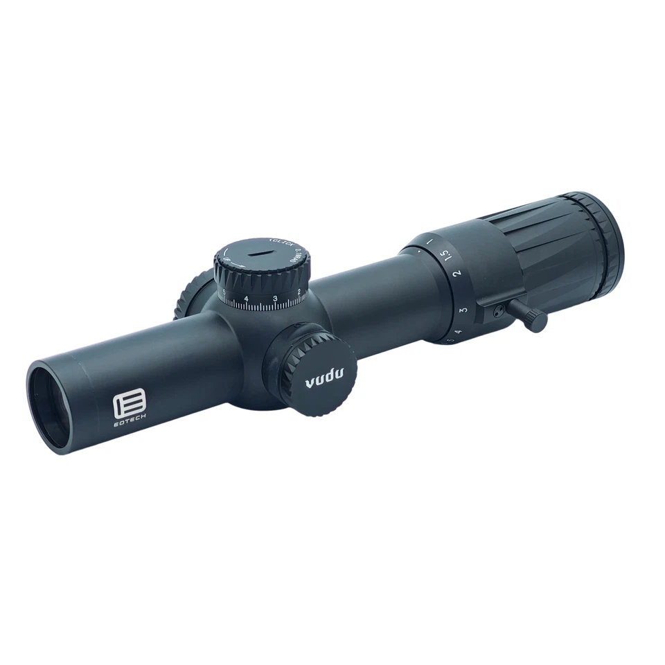 Mira para rifle Vudu 1-10x28 mm roja FFP iluminada LE-5 MRAD retícula VDU1-10FFLE5 Foto 2 de 4