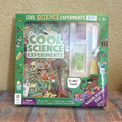 Hinkler Cool Science Experiments Kit Book, Chalk, Clay, Magnets, Balloons