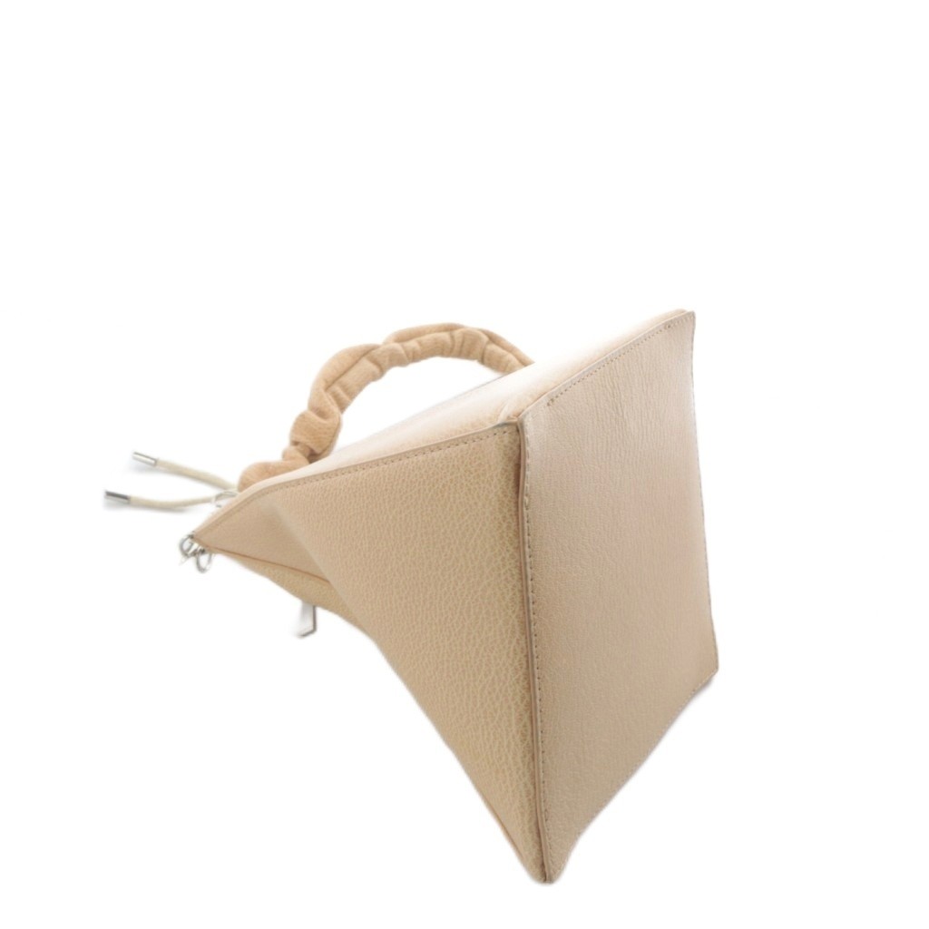 Ameri VINTAGE Pyramid Chain Bag Leather Beige One… - image 6