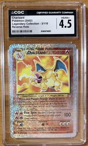 legendary charizard pokemon card Pokmon TCG Collection 3/110 Reverse Holo Rare for sale online Legendary Collection Photo associated with this product is a stock photo and not a photo of the actual card in Legendary Collection Charizard CGC 10