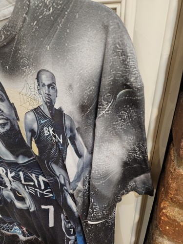 Vintage Kevin Durant Brooklyn Nets Herren All Over Print Shirt Größe Large - kein Etikett - Bild 4 von 11