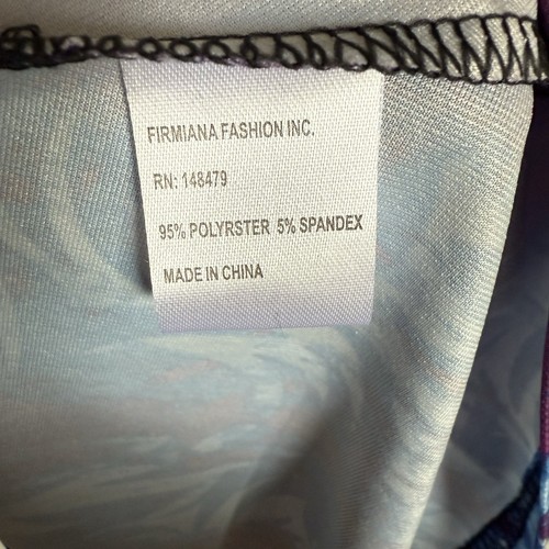 Lily by Firmiana Womens Tunic Dress Sz M Purple Blue Cat Kitten V-Neck NEW - Picture 5 of 6