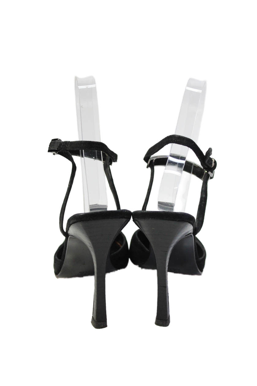 Gucci Womens Suede Pointed Toe Slingbacks Pumps Black Size 6 B thumbnail 3