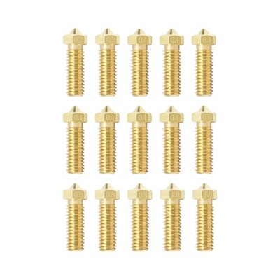 15PCS Nozzles Kit for Anycubic Vyper, 3D Printer 7PCS 0.4mm Brass Nozzles and 2P