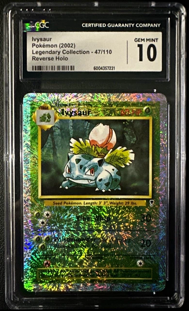 CGC 10 Ivysaur Legendary Collection Reverse Holo 47/110 2002 English 60 HP