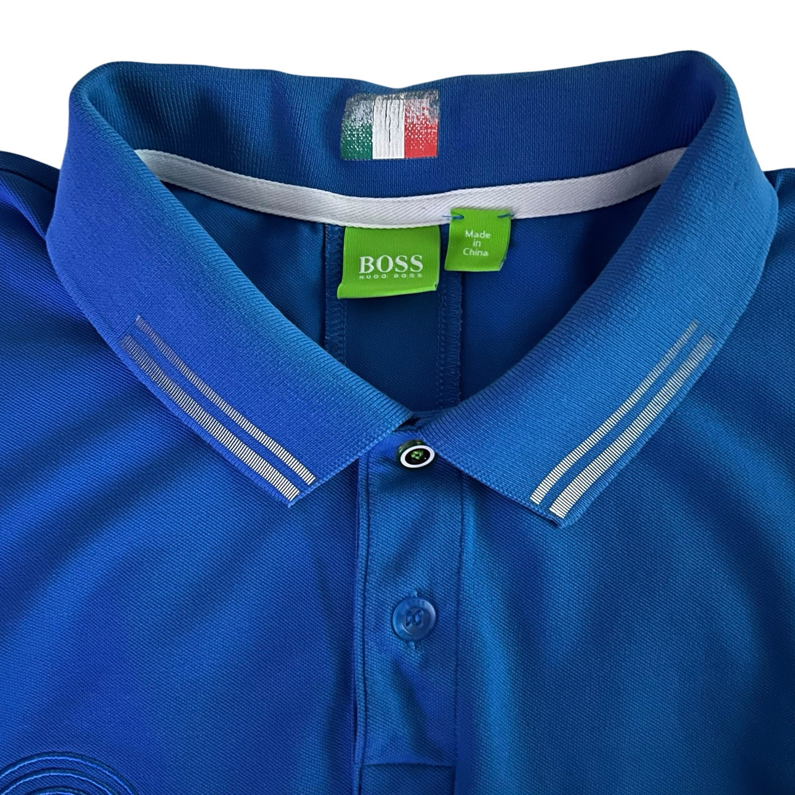 Hugo Boss Polo Shirt Italy Flag ITA logo Men’s XL (read description) Blue thumbnail 10