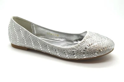 DIAMANT� Flache Glitzer-Pumps Slipper Ballerina Hochzeit Party Glitzer Damenschuhe Größe