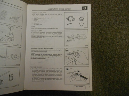 1985 Mitsubishi Galant Servicio Reparación Tienda Manual Juego 2 Vol OEM Book 85 - Imagen 5 de 12