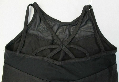 IEFIEL Girl's Mesh Panel Strappy Back Dance Bodysuit LV5 Black Size 3XL NWT - Picture 4 of 4