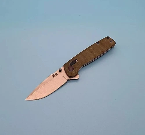 SOG Terminus XR Pocket Knife - Cyro D2 Blade - Green G-10 Handle - Slide Lock