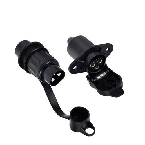 3 Pin Trailer Plug and Trailer Socket 12V 3 Pin Waterproof Connectors For Truck - Picture 3 of 8