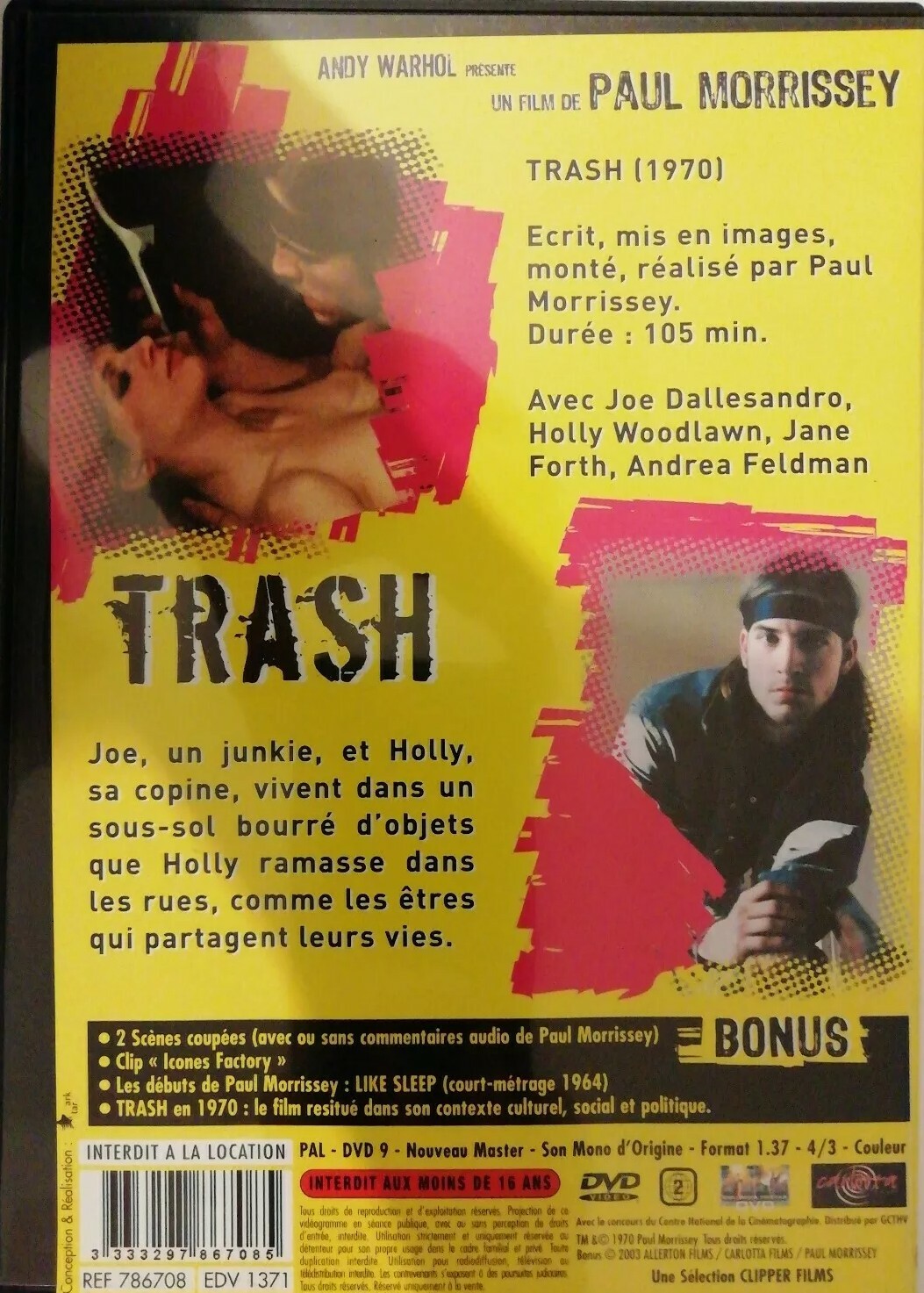 Trash. DVD. Paul Morrissey. La Trilogie. | eBay