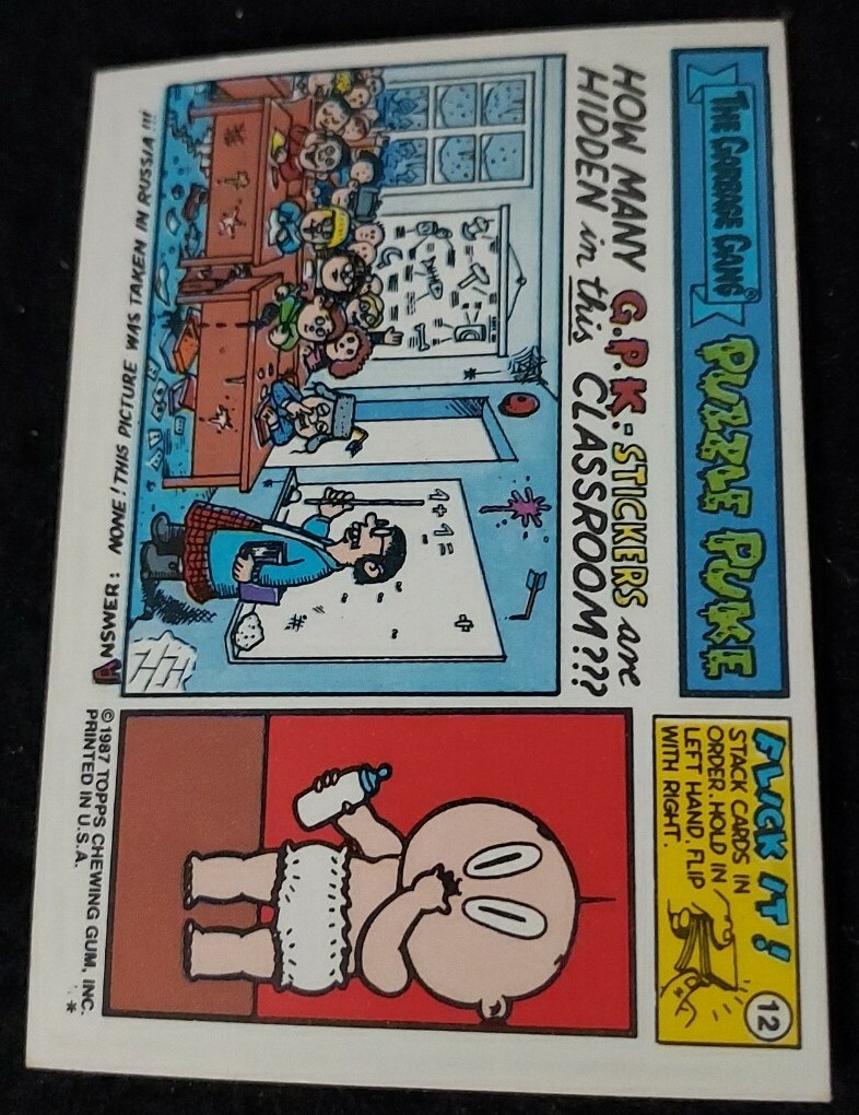 VINTAGE 1987 Original Garbage Pail Kids Card ALL NIGHT DINAH
