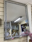 Luxury 90x60 Crushed Diamond Mirror, Sparkly Glitz Wall Mirror Bevelled