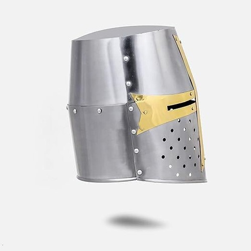 Medieval Era Warrior Helmet | Barbuta Crusader Knight Templar Armor Greek Steel - Picture 2 of 13