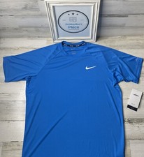 Nike Mens Dri-Fit Hydroguard Swim UPF 40 Shirt Blue NESSA586-458 Size: M NWT 