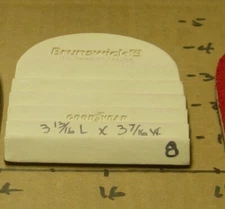 8.0 H2 Brunswick Swirl Shoe Replacement Heel RIPPLED RUBBER Less Slide RH SHOE