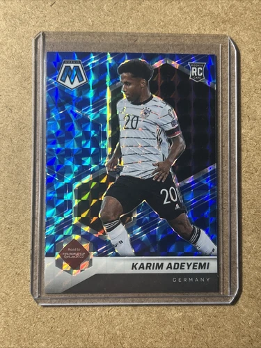 21-22 Panini Mosaic World Cup Karim Adeyemi Reactive Blue Prizm RC Germany