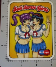 HOOK-UPS Skate STICKER posse skateboards helmets decal hentai E