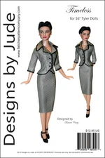 Timeless Suit Doll Clothes Sewing Pattern for 16" Tyler Wentworth Dolls Tonner