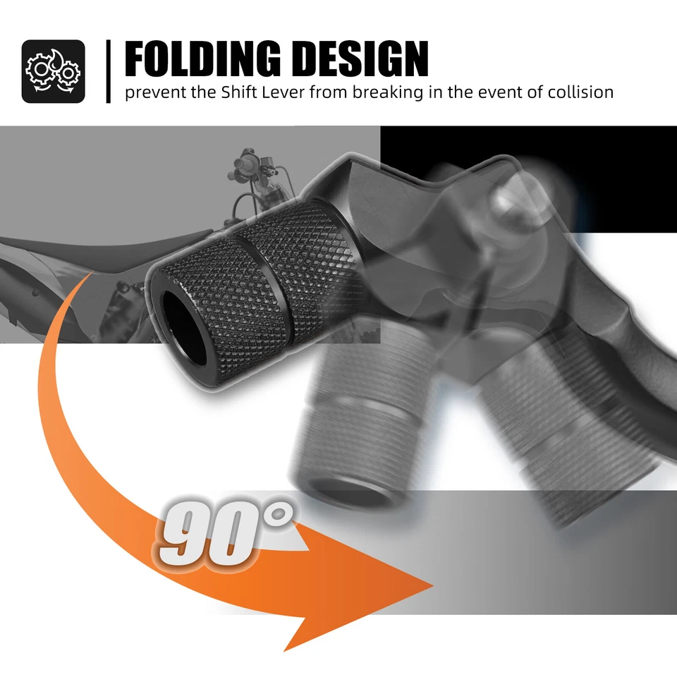 Palanca de cambios plegable NICECNC para KTM 125-500 SX F XC F XCW EXC F TPI 6D 2004-2023 Foto 3 de 4