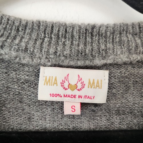 Abito Maglione Mia Mia Misto Lana Grigio Stampa Fair Isle Made in Italy Donna S - Foto 6 di 8