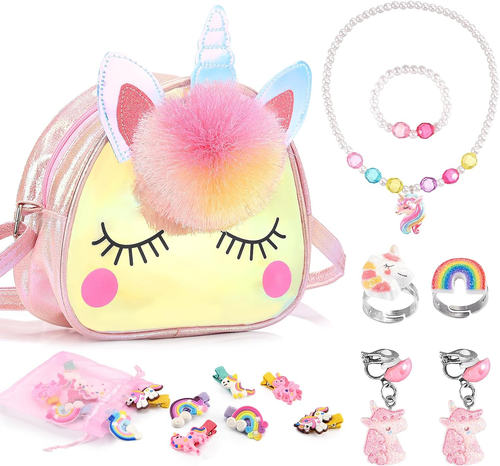 Unicorn Gifts for Girls Age 3-8,Kids Jewellery Sets Unicorn Toys for 4 5 6 Year - Picture 11 of 12