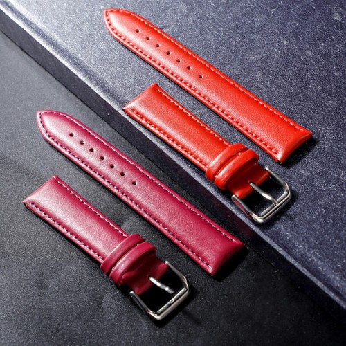 Herren-Uhrenarmband Aus Echtem Leder Edelstahl-Schnalle Geschenk. : - Picture 9 of 18