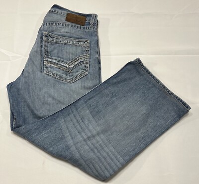 Buckle BKE Jeans Mens 34x27.5  Hemmed Blue Denim Tyler Straight Leg Cotton 36L