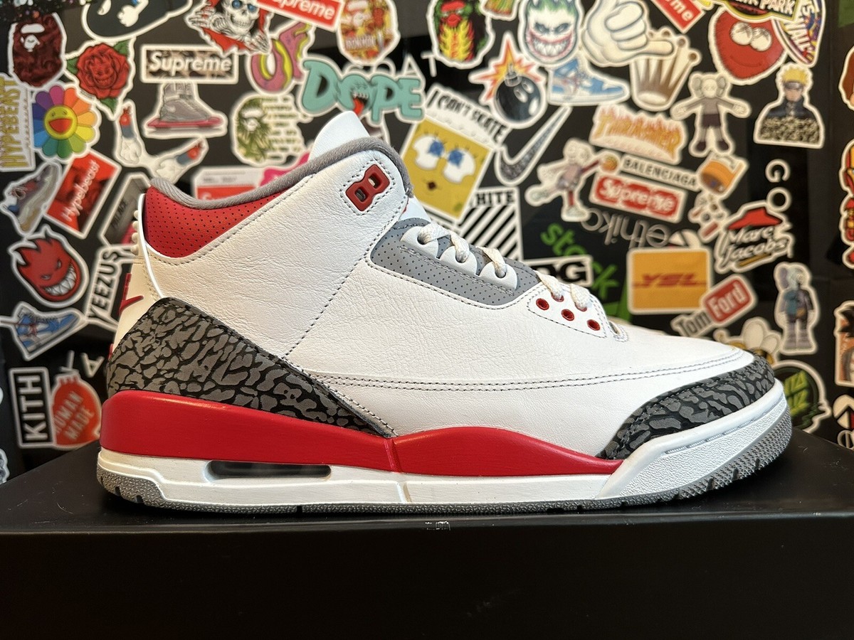 Nike Air Jordan 3 Fire Red Retro OG 2022 White Cement Grey DN3707