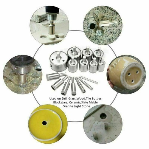 Diamond Drill Bits for Glass Ceramic Tile Porcelain Hole Maker Saw Cutter Set - Picture 8 of 12